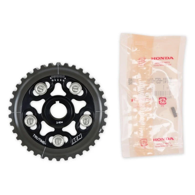 AEM 96-00 Honda Civic / 96-97 Honda Del Sol D16 Black Tru-Time Cam Gear - Image 5