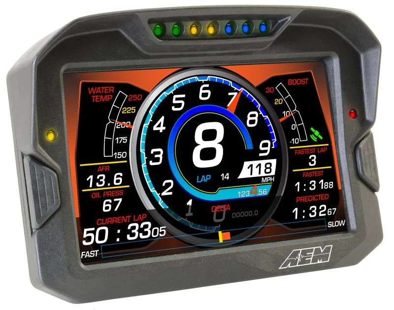 AEM CD-7 Non Logging GPS Enabled Race Dash Carbon Fiber Digital Display w/o VDM (CAN Input Only) - Image 10