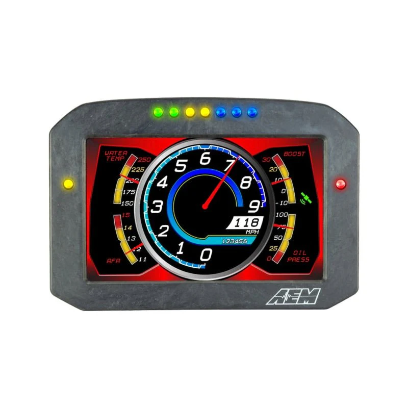 AEM CD-7LG Carbon Logging Flush Digital Dash Display w/ Internal 20Hz GPS & Antenna - Image 2