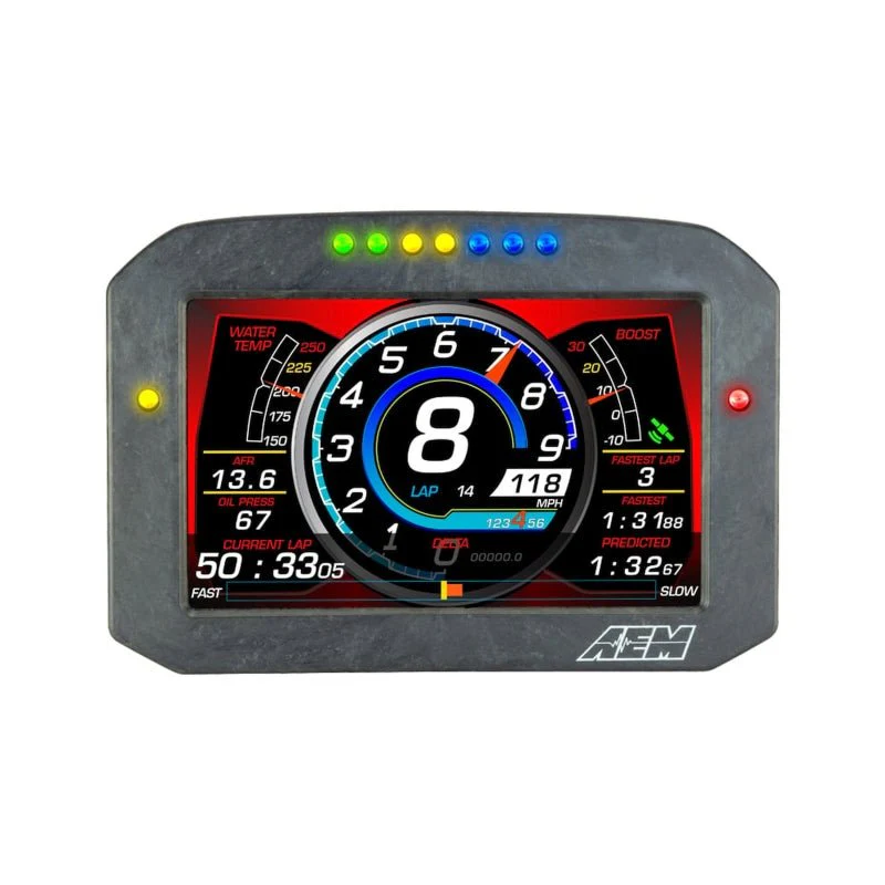 AEM CD-7LG Carbon Logging Flush Digital Dash Display w/ Internal 20Hz GPS & Antenna - Image 5