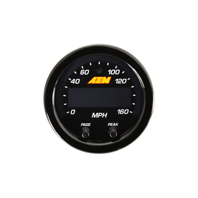AEM X-Series 0-160 MPH Black Bezel w/ Black Face GPS Speedometer Gauge - Image 2