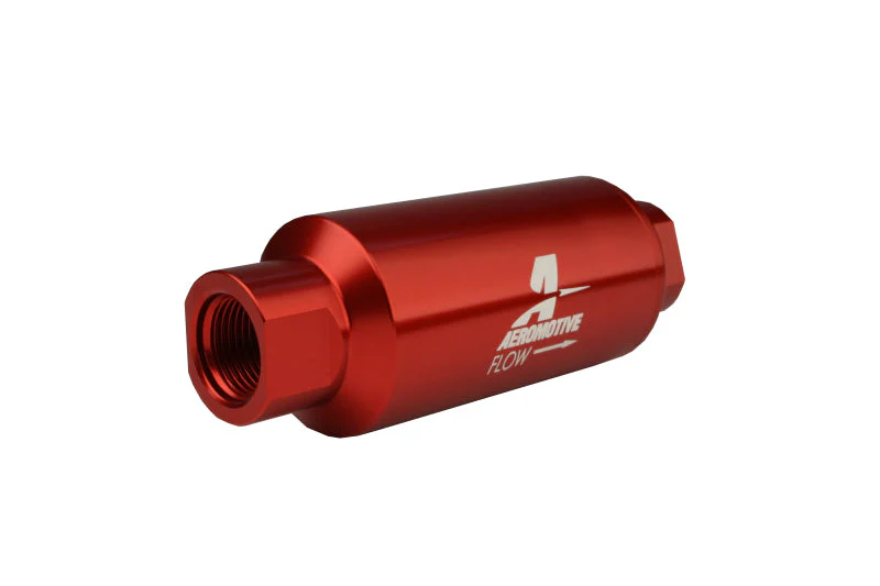 Aeromotive In-Line Filter - AN-10 size - 40 Micron SS Element - Red Anodize Finish - Image 9