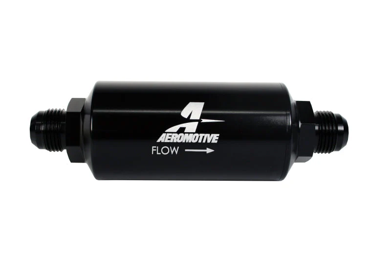 Aeromotive In-Line Filter - AN -10 size Male - 10 Micron Microglass Element - Bright-Dip Black - Image 5