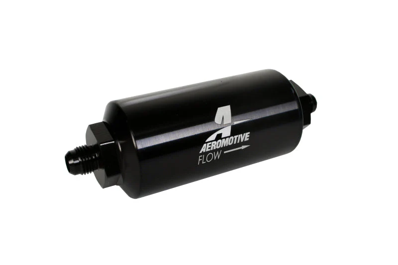 Aeromotive In-Line Filter - (AN-6 Male) 10 Micron Microglass Element Bright Dip Black Finish - Image 6