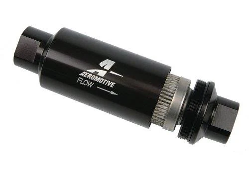Aeromotive In-Line Filter - (AN-6 Male) 40 Micron Stainless Mesh Element Bright Dip Black Finish - Image 5