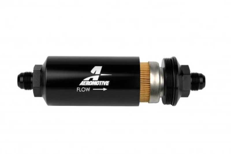 Aeromotive In-Line Filter - (AN -8 Male) 10 Micron Fabric Element Bright Dip Black Finish - Image 7