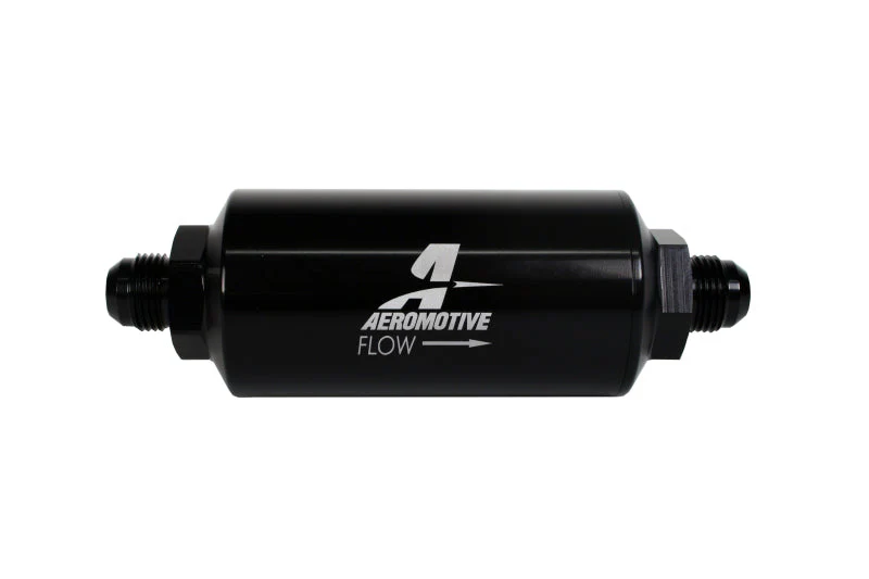 Aeromotive In-Line Filter - (AN -8 Male) 40 Micron Stainless Mesh Element Bright Dip Black Finish - Image 2