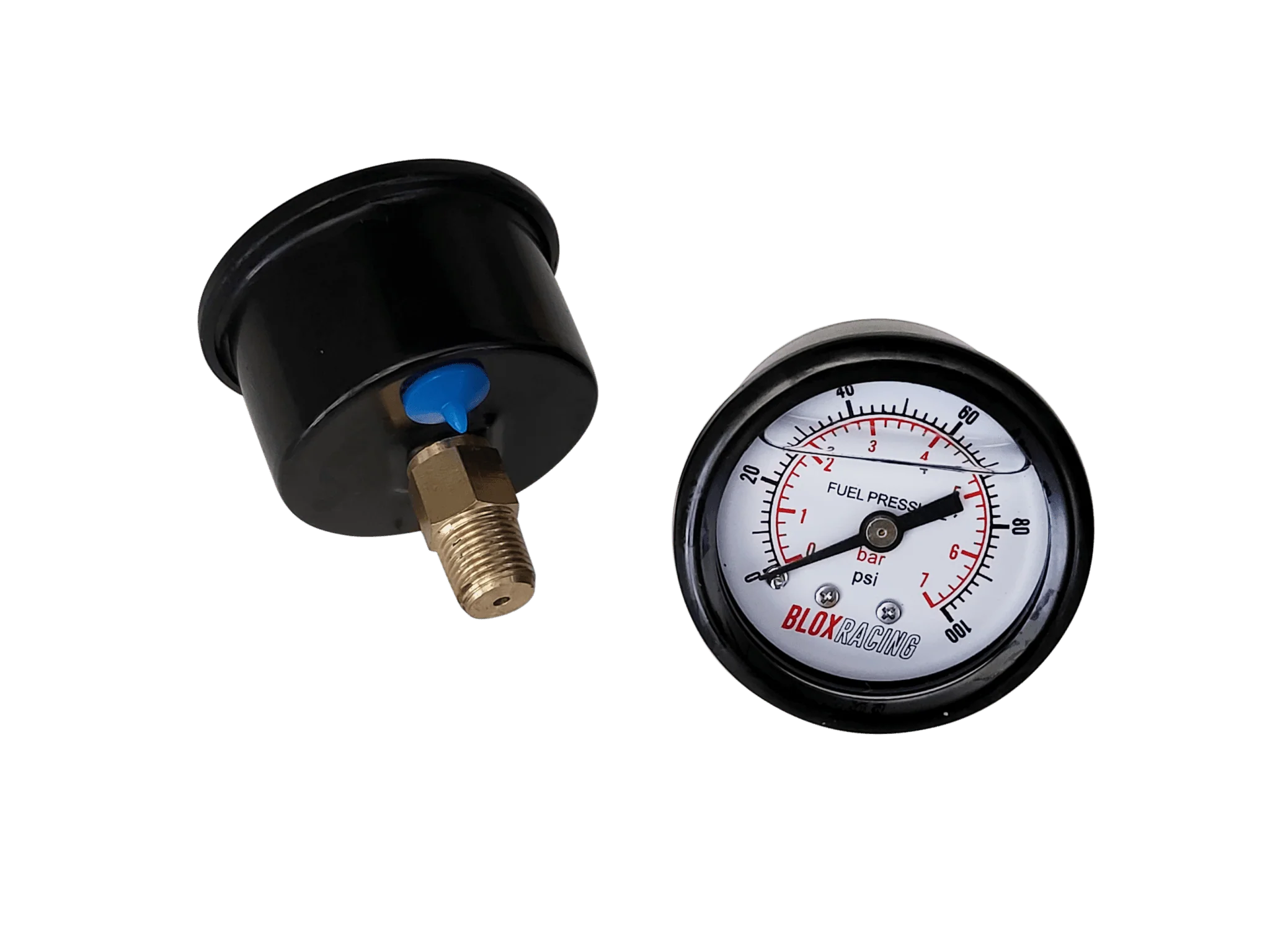 BLOX Racing Liquid-Filled Fuel Pressure Gauge 0-100psi - Image 2