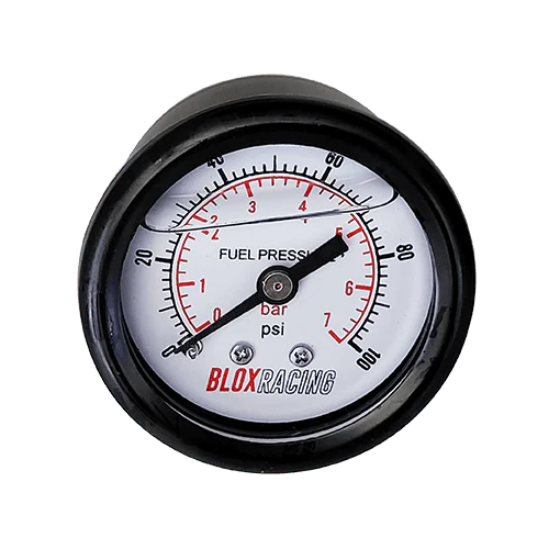 BLOX Racing Liquid-Filled Fuel Pressure Gauge 0-100psi - Image 4