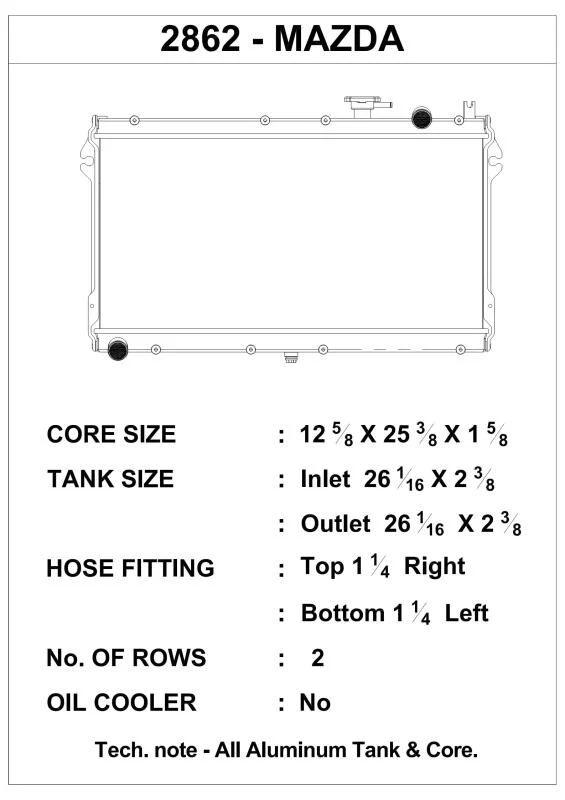 CSF 89-97 Mazda Miata Radiator - Image 3