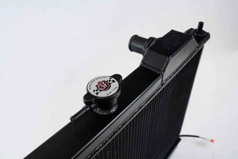 CSF 01-07 Mitsubishi Evo 7/8/9 Full-Slim Radiator w/12in Fan &amp; Shroud/-16AN - Black - Image 6