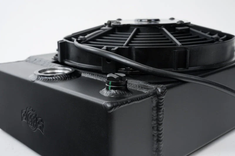 CSF Universal Drag Race / Tuck Radiator w/9in Spal Fan - 10.5in H x 10in L x 3.6in W - Black - Image 8