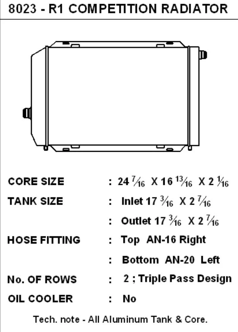 CSF Universal Triple Pass Dual Core Radiator w/AN Fittings - Image 7