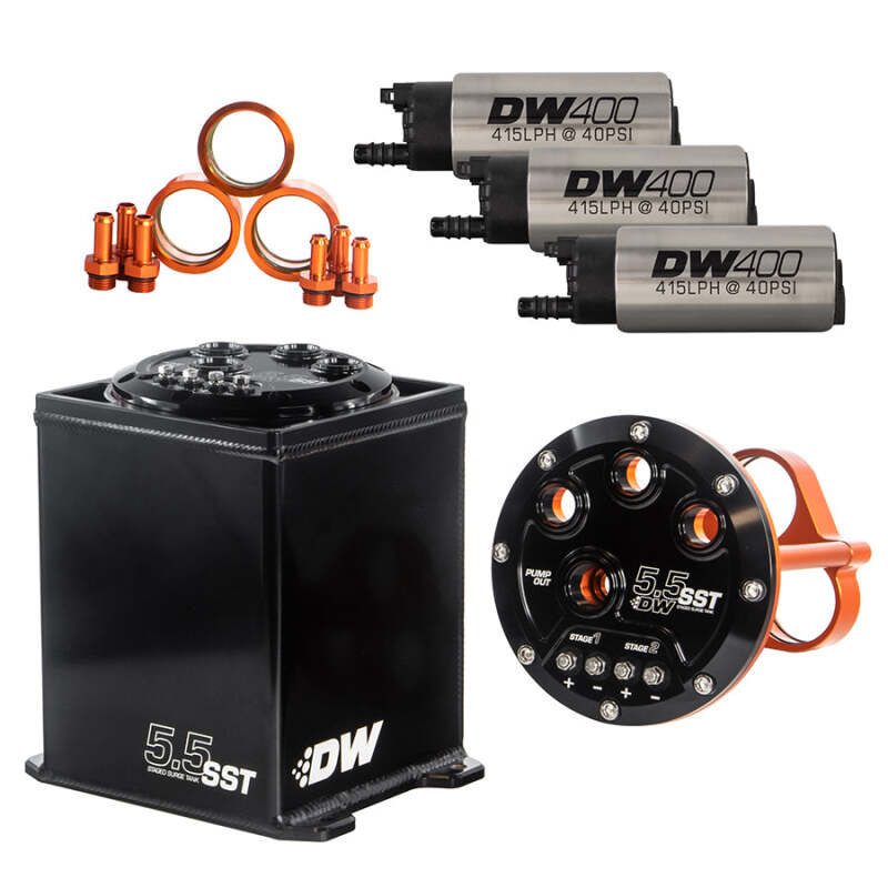 DeatschWerks 5.5L Modular Surge Tank Includes 3 DW400 Fuel Pumps - Image 2