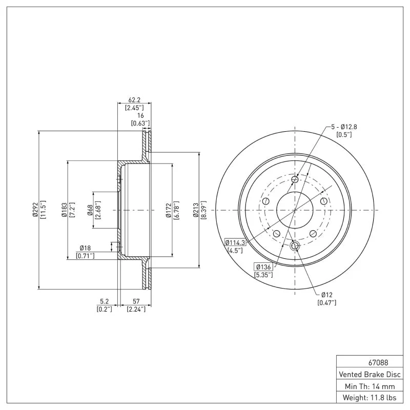 DFC 02-25 Infiniti G35 Rear Brake Rotor - Image 3