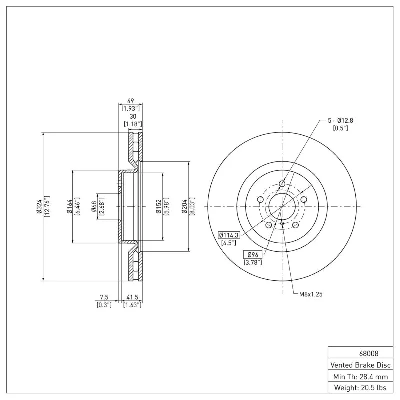 DFC 03-08 Nissan 350Z Front Brake Rotor - Image 2