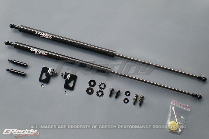 GReddy 00-09 Honda S200 AP1/AP2 Engine Hood Lifter Kit (Designed for OEM weight hoods.) - Image 2