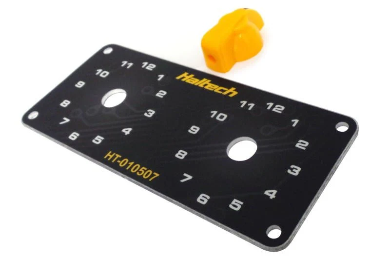 Haltech Dual Switch Panel Kit w/Yellow Knob - Image 2