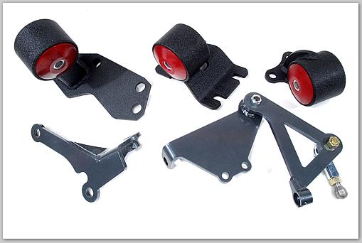 Innovative 88-91 Civic B-Series Black Steel Mounts 75A Bushings (Cable to Hydro Conversion) - Image 2