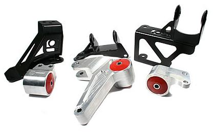 Innovative 92-95 Civic K-Series Silver Aluminum Mounts 75A Bushings (Not K24 Trans) - Image 2