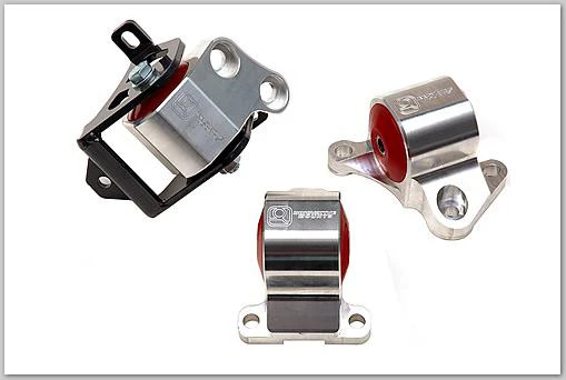 Innovative 96-00 Civic B/D Series Silver Aluminum Mounts 75A Bushings (2 Bolt) - Image 2