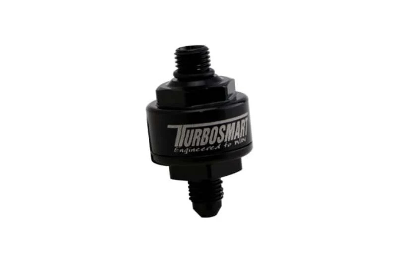 Turbosmart Billet Turbo Oil Feed Filter w/ 44 Micron Pleated Disc AN-4 Male to AN-4 ORB- Black - Image 2