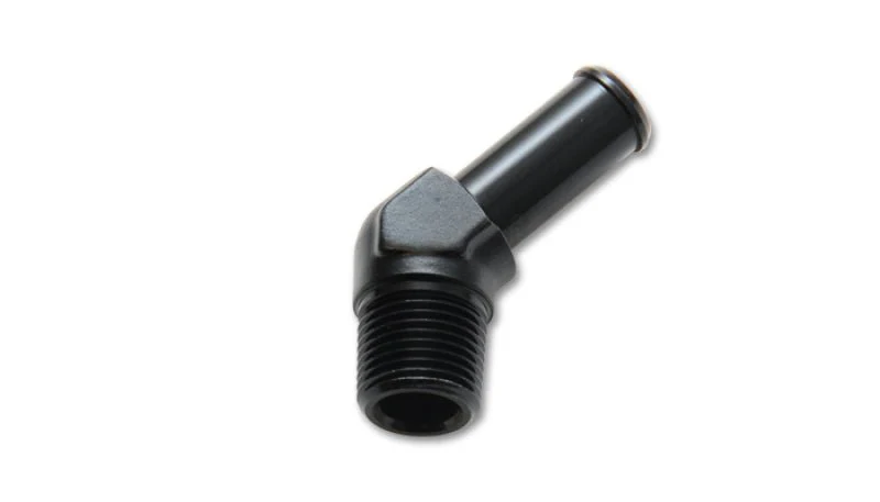 Vibrant 1/2 NPT to 5/8in Barb Straight Fitting 45 Deg Adapter - Aluminum - Image 2