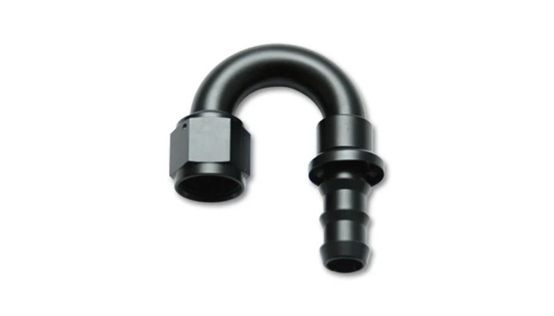 Vibrant -12AN Push-On 180 Deg Hose End Fitting - Aluminum - Image 2