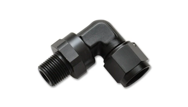Vibrant -12AN to 3/4in NPT Female Swivel 90 Degree Adapter Fitting - Image 2