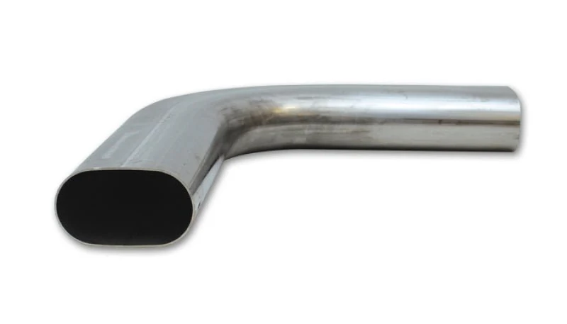 Vibrant 3.5in Oval (Nominal Size) T304 SS 90 deg Mandrel Bend 6in x 6in leg lengths - Image 2