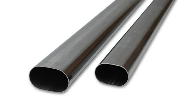 Vibrant 3.5in Oval (Nominal Size) T304 SS Straight Tubing (16 ga) - 5 foot length - Image 2