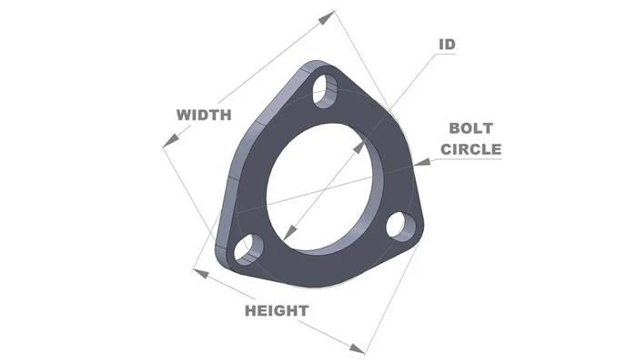 Vibrant 3-Bolt T304 SS Exhaust Flange (2.75in I.D.) - Image 3