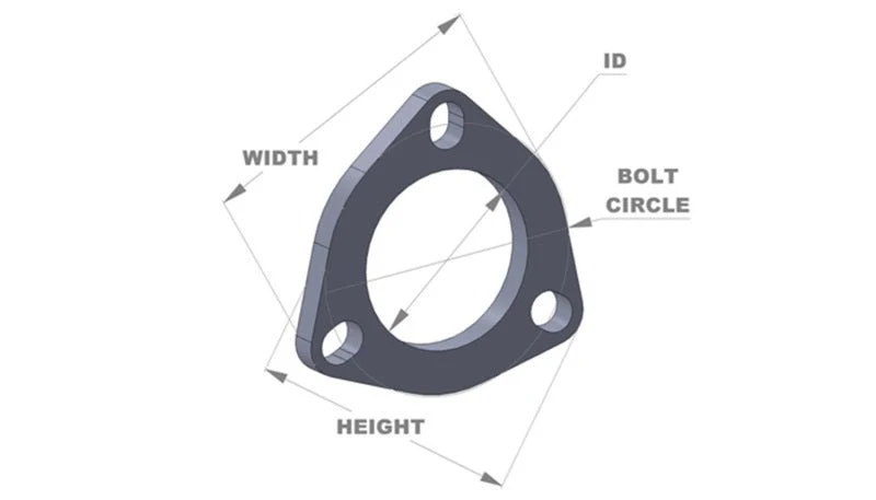 Vibrant 3-Bolt T304 SS Exhaust Flange (3.5in I.D.) - Image 3