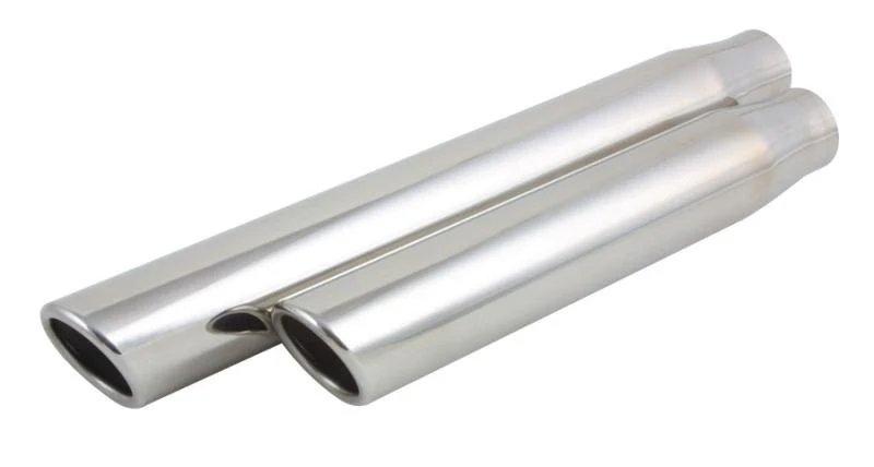 Vibrant 3in Round SS Truck/SUV Exhaust Tip (Single Wall Angle Cut) - 2.5in inlet 18in long - Image 2