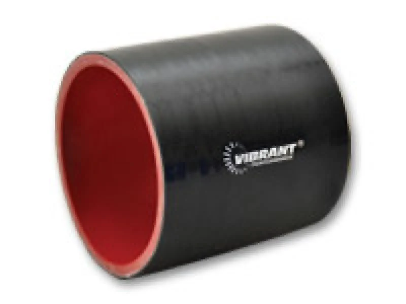 Vibrant 4.25in I.D. x 3in Long Gloss Black Silicone Hose Coupling - Image 2