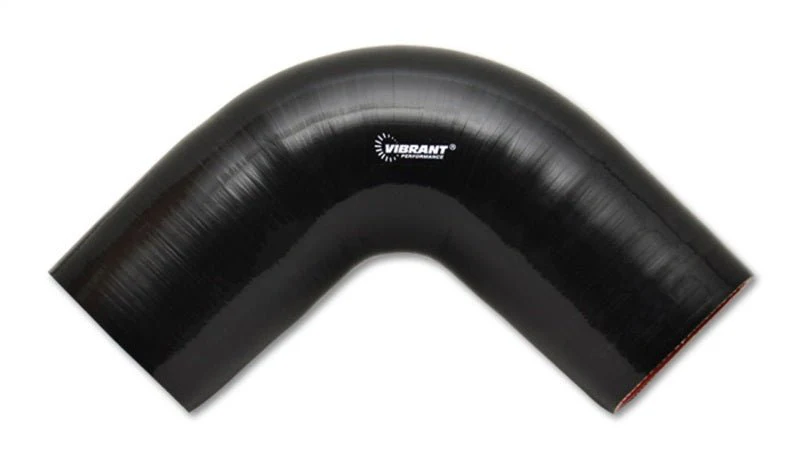 Vibrant 4 Ply Reinforced Silicone Elbow Connector - 3.25in I.D. - 90 deg. Elbow (BLACK) - Image 2