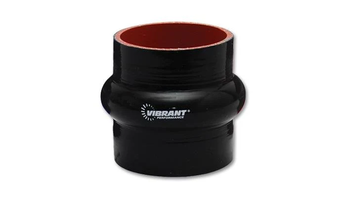 Vibrant 4 Ply Reinforced Silicone Hump Hose Connector - 3.25in I.D. x 3in long (BLACK) - Image 3