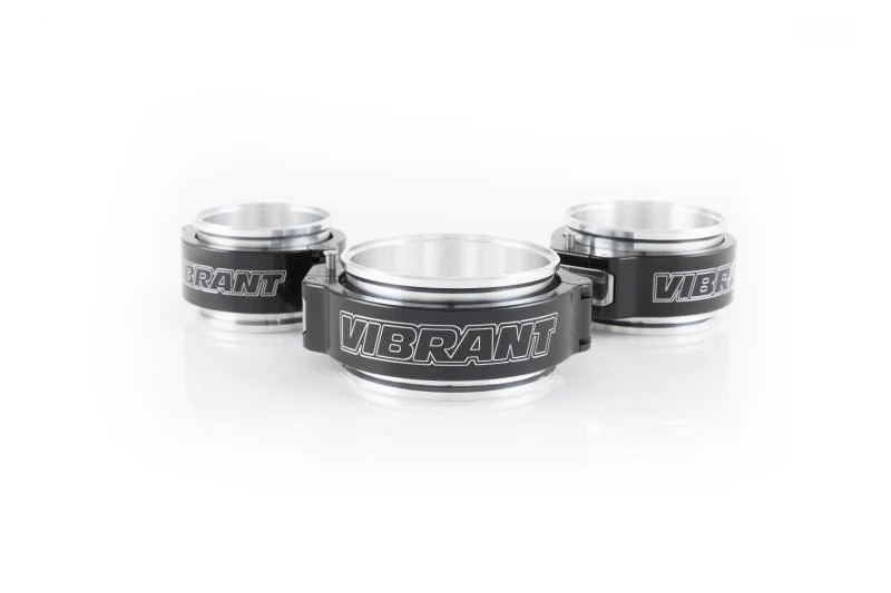 Vibrant 4in O.D. Aluminized HD 2.0 Clamp Assembly - Anodized Black - Image 3