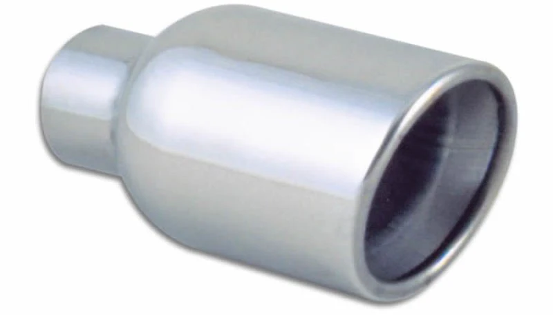 Vibrant 4in Round SS Exhaust Tip (Double Wall Resonated Angle Cut Rolled Edge) - Image 3