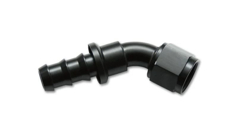 Vibrant -6AN Push-On 45 Deg Hose End Fitting - Aluminum - Image 2