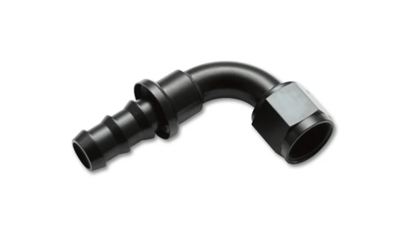 Vibrant -6AN Push-On 90 Deg Hose End Fitting - Aluminum - Image 2