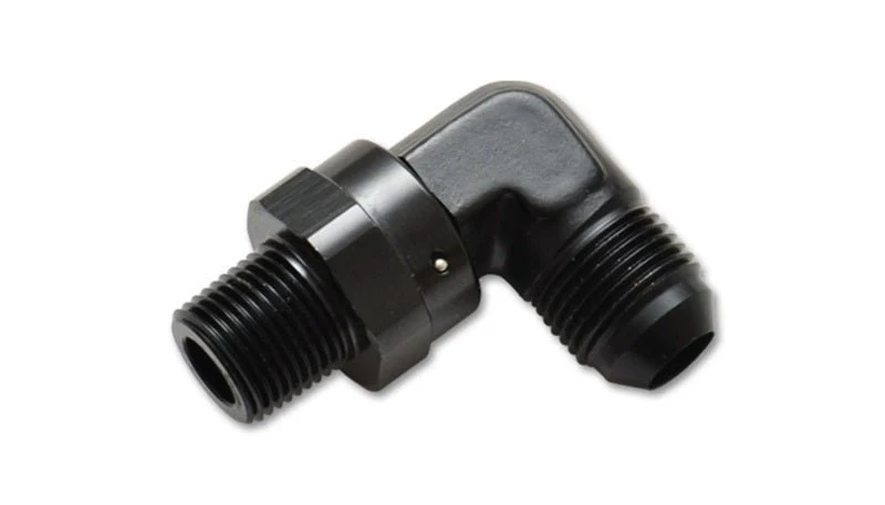 Vibrant -6AN to 1/4in NPT Male Swivel 90 Degree Adapter Fitting - Image 2