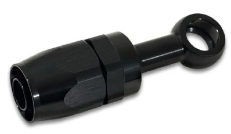Vibrant -8AN Banjo Hose End Fitting for use with M10 or 3/8in Banjo Bolt - Aluminum Black - Image 3