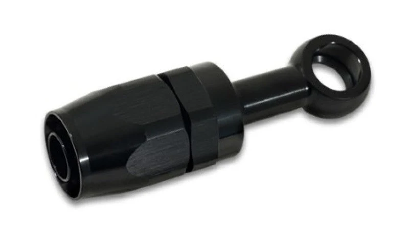 Vibrant -8AN Banjo Hose End Fitting for use with M12 or 7/16in Banjo Bolt - Aluminum Black - Image 2