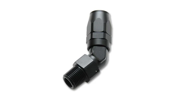 Vibrant -8AN Male NPT 45Degree Hose End Fitting - 3/8 NPT - Image 2