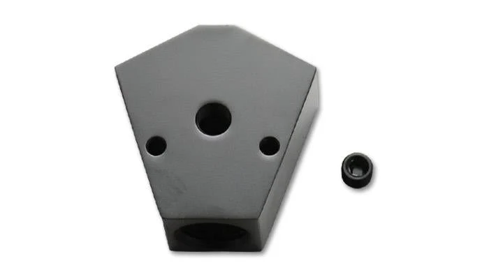 Vibrant Billet Aluminum Y-Block Fitting with 1/8in NPT Port - 1/2in NPT x 3/8in NPT x 3/8in NPT - Image 2