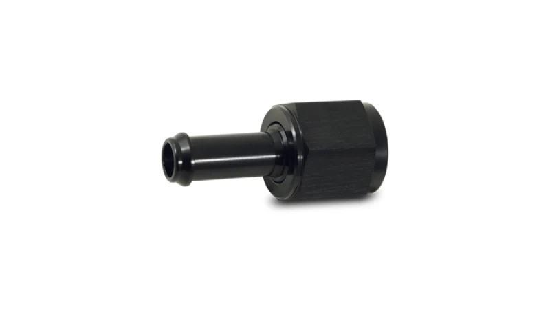 Vibrant Female -20AN to 1/2in Hose Barb Straight Aluminum Adapter Fitting - Black Anodized - Image 2