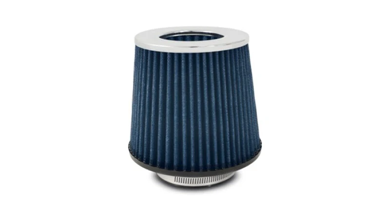 Vibrant Open Funnel Perf Air Filter (5in Cone O.D. x 5in Tall x 2.75in inlet I.D.) Chrome Filter Cap - Image 2