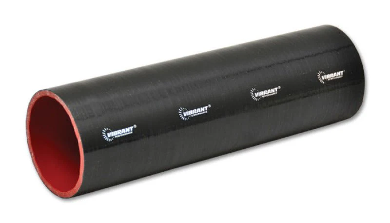 Vibrant Silicone Straight Hose Coupler 3.75in ID x 12.00in Long - Gloss Black - Image 2