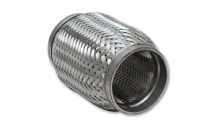 Vibrant SS Flex Coupling with Inner Braid Liner 2in inlet/outlet x 8in flex length - Image 3